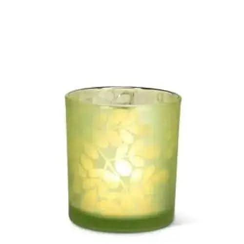 Green Frosted Leaf Tealight Holder Treasures of my HeART