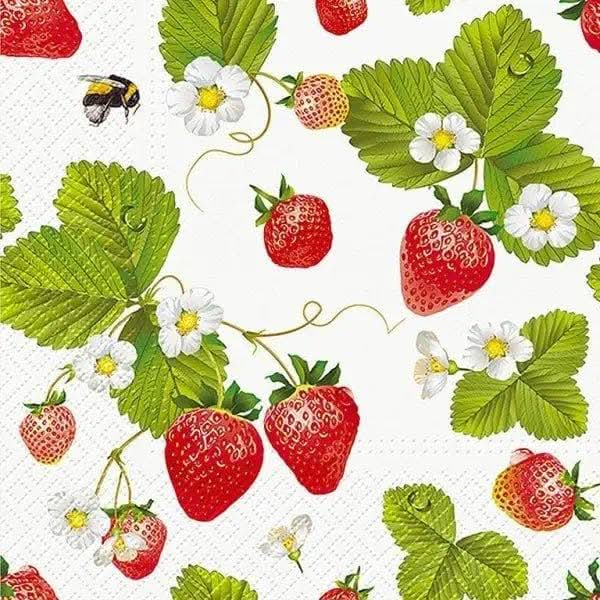 Luncheon Strawberries With Bees Napkins Treasures of my HeART