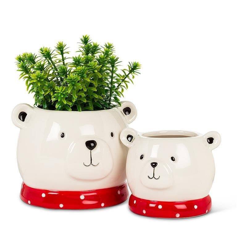 Large Polar Bear Head Planter - Treasures of my HeART