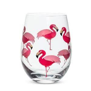 Flamingo Stemless Wine Glass Treasures of my HeART