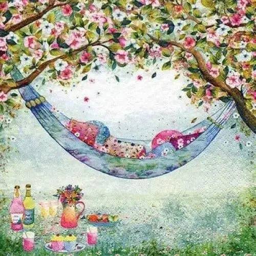 Luncheon Napkins Hammock Print - Treasures of my HeART