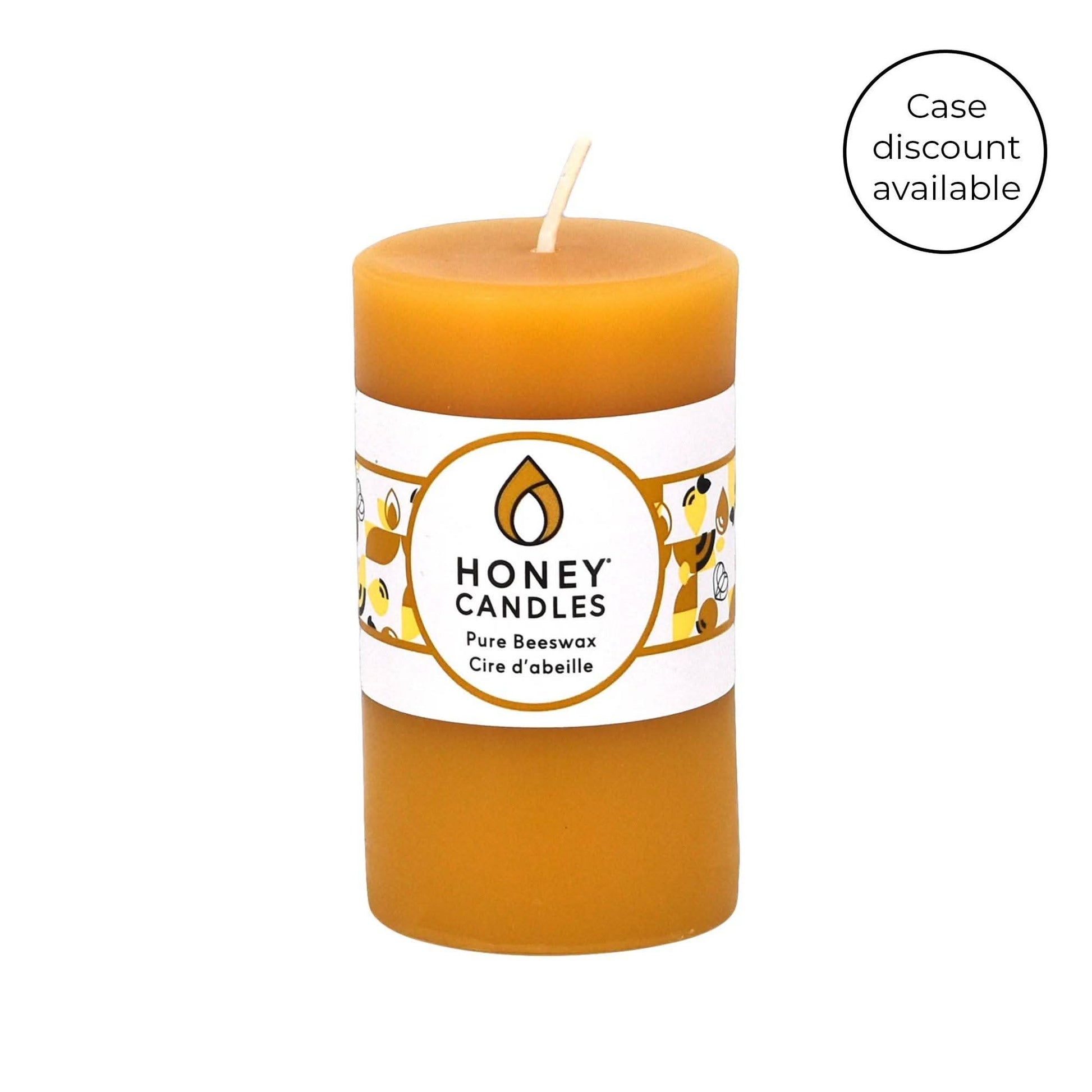 Small Round Natural Beeswax Pillar Candles Treasures of my HeART