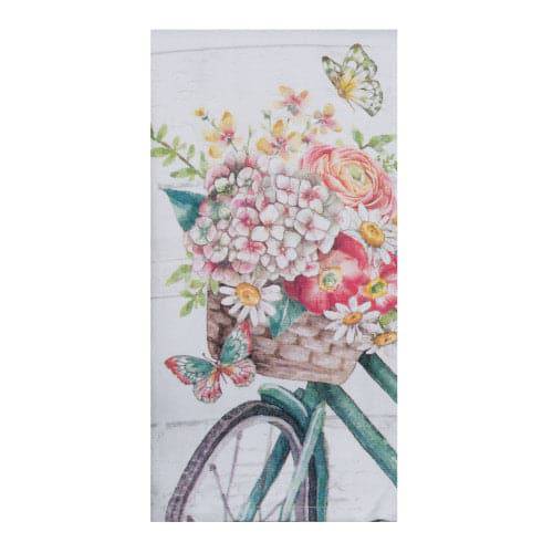 Bike Floral Dual Purpose Tea Towel - Treasures of my HeART