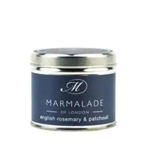 English Rosemary And Patchouli Medium Tin Candle - Treasures of my HeART