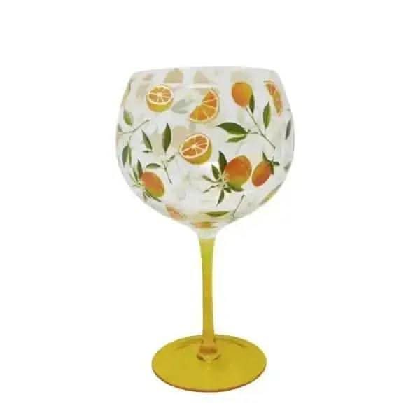 Standed Glass Orange Wine Glass Treasures of my HeART