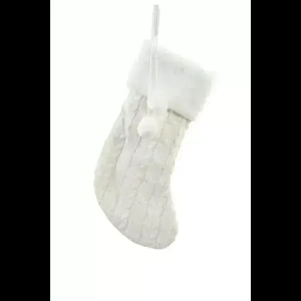 White Hanging Fisherman Knit Stocking Treasures of my HeART