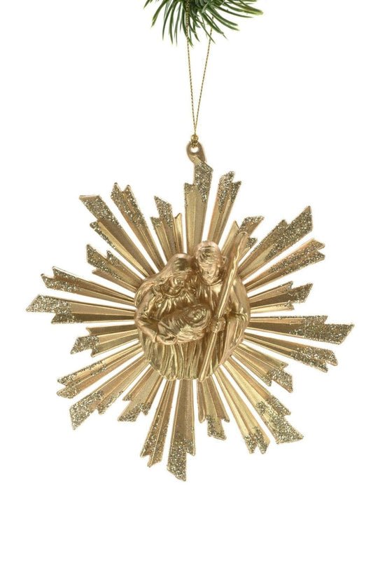 GOLD NATIVITY SCENE ORNAMENT - Treasures of my HeART