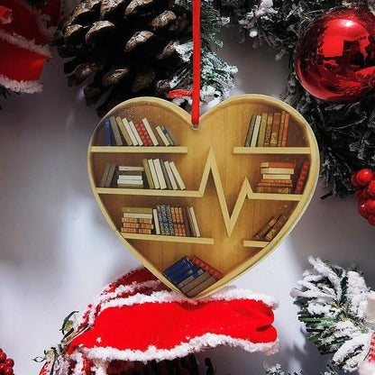 Holiday Decoration Christmas Tree Ornaments Acrylic Pendant Heart-shaped Bookshelf - Treasures of my HeART