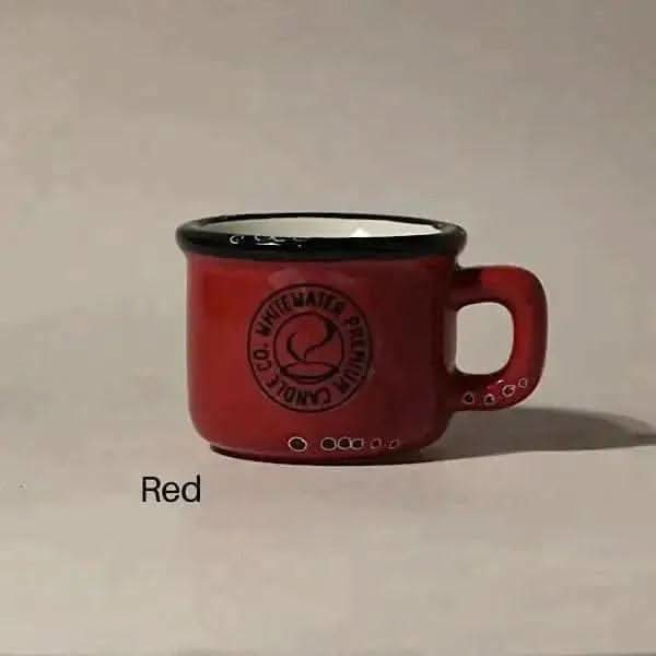 Espresso Mug Candle Red Pom A no Treasures of my HeART